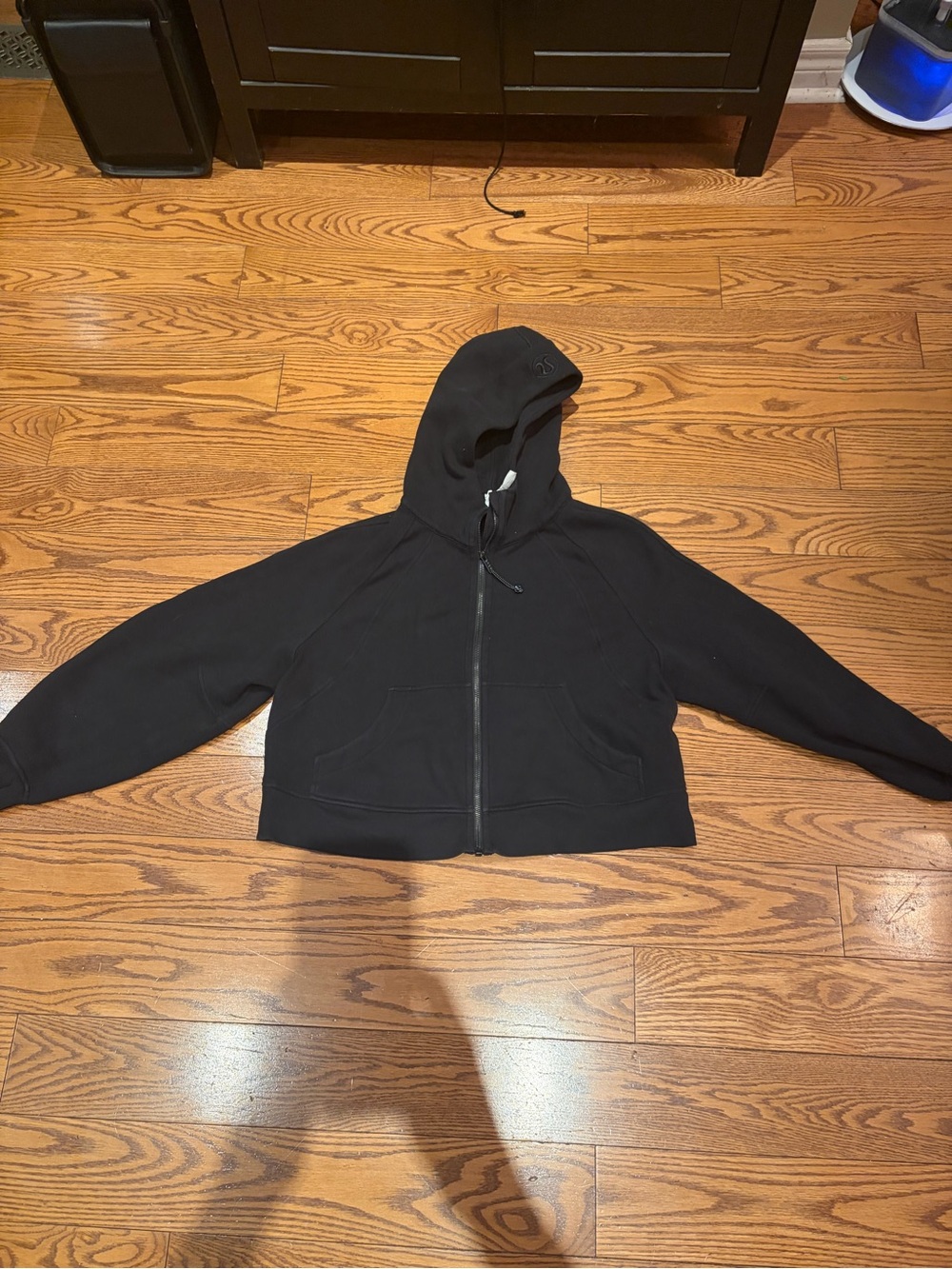 lululemon athletica Black Zip-Up Hooded Bomber Jacket
